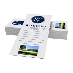 Information/Rate Cards - Glossy, 12pt Full Color Front & Back - Size 4" x 9"