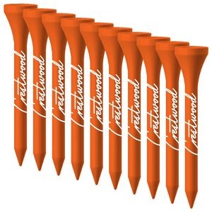 Packaged Plastic Golf Tees - 2.75" 2 Color Logo Imprint Shank Only. Various Colors