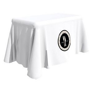 White Table Cover w/ Front Logo (8'x30