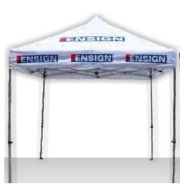 White 10'x10' Pop-Up Tent w/ Digital Logo