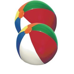 Beach Ball w/ Multi-Colored Panels (9" Inflated) or Patriotic