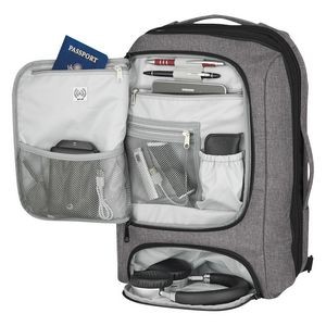 Heathered RFID Computer Backpack And Briefcase