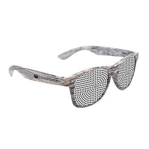 Full Color White Wood Tone Miami Sunglasses