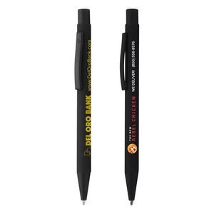 Bold Black Softy - - Full Color Metal Pen