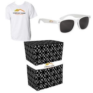 Adult Heavy Cotton White Tees with Colorful Sunglasses
