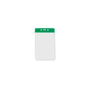 Horizontal Top Load Color Bar Badge Holder - Green (3.75"x2.63")