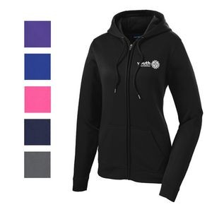 Sport-Tek Ladies' Sport-Wick Fleece Full-Zip Hooded Jacket
