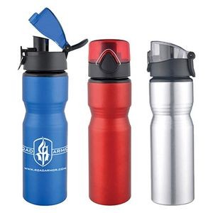 25 Oz Aluminum Sports Bottle With Twist Off Lid & Carabiner
