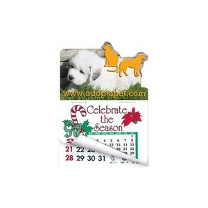 Dog & Cat Shape Calendar Pad Magnets W/Tear Away Calendar