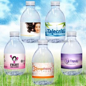 8 oz. Custom Label Spring Water w/ Flat Cap - Clear Bullet ECO Bottle