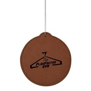 Round Leatherette-Made Ornament