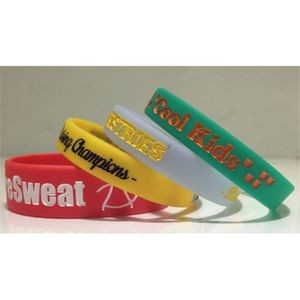 ½" Ink Injected Custom Silicone Wristbands