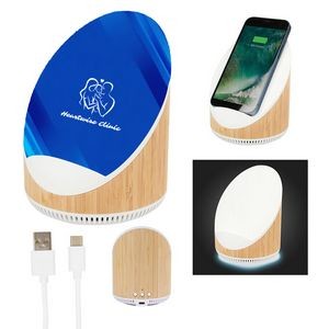 Light up Bamboo Speaker & Wireless Charger