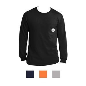 Gildan® Ultra Cotton® 100% Cotton Long Sleeve T-Shirt with Pocket