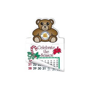 Teddy Bear Shape Calendar Pad Magnets W/Tear Away Calendar