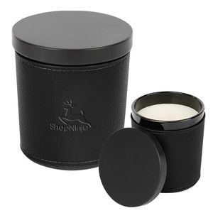 Vanilla Scented Candle With Leatherette Sleeve