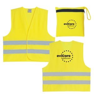 Reflective Safety Vest with Pouch