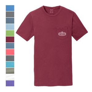 Stylish Pigment-Dyed Tee with Pocket