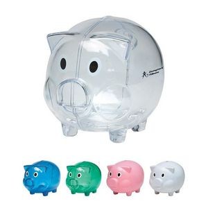 Plastic Pig-Shaped Coin Bank