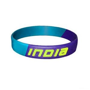 1/2" Embossed Printed Segmented Color Wristbands