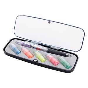 Multicolored Highlighter + Pen Kit
