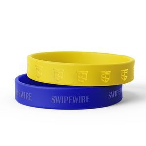 1/2" Embossed Printed Silicone Wristband