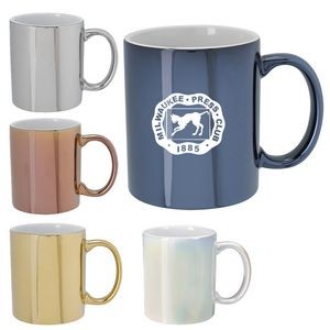 Metallic Colored 12 oz Ceramic Mugs
