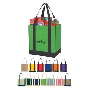 Custom Non-Woven Two-Tone Shopper Tote Bag