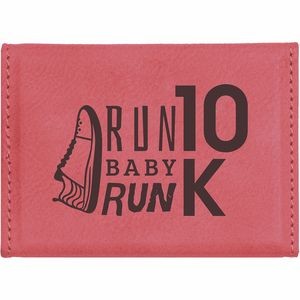 Pink Leatherette Card Case (3.75" x 2.75")