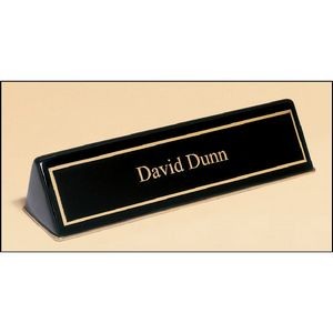 Black Stained Piano Finish Nameplate (9.5"x2.5")