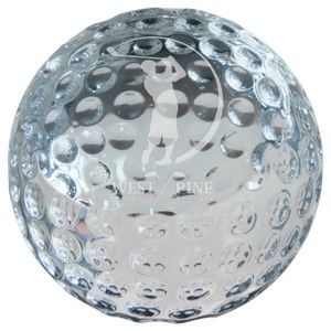 2 3/8" Crystal Golf Ball Paperweight