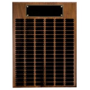 102 Black Plate Walnut Finish Completed Perpetual Plaque