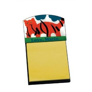 5.38 x 3.13 Black Sticky Note Holder with Full Color Insert