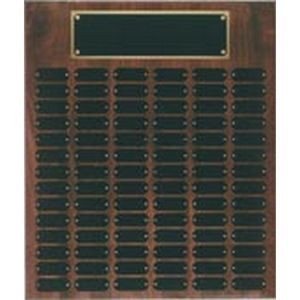 102 Plate Genuine Walnut Completed Perpetual Plaque