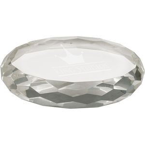 Clear Oval Crystal Paperweight (4