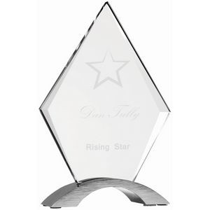 7 1/4" Diamond Cosmic Acrylic Award with Silver Base