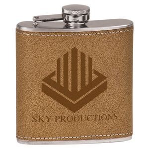 6 Oz. Leatherette Stainless Steel Flask