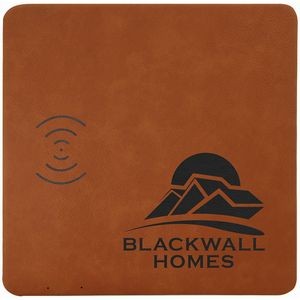Rawhide Laser Engraved Leatherette Phone Charging Mat (8" x 8")