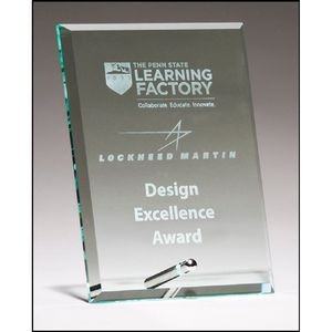 Clear Glass Award with Silver Plated Post (6