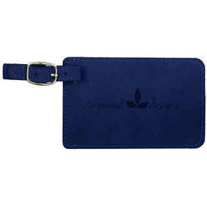 Leatherette Blue Luggage Tag (4.25