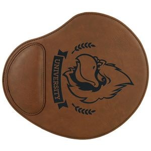 Dark Brown Leatherette Mouse Pad (9" x 10.25")
