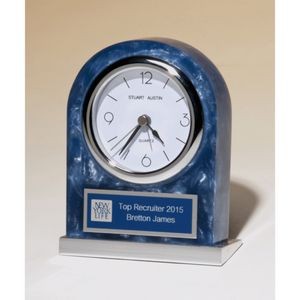 Glass Clock with Frosted Accent (5"x6.25")