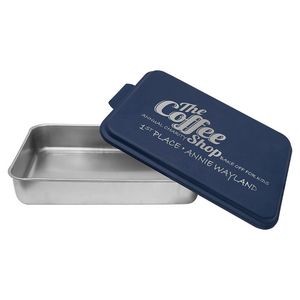 Aluminum Cake Pan with Navy Blue Lid (9" x 13")