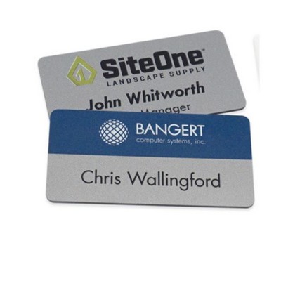 Magnetic Name Badges- 1.5" X 3" (Silver)