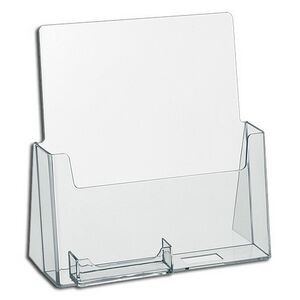 Angled Letter Sized Holder With Business Card Pocket (8.75" x 9" x 1.375")