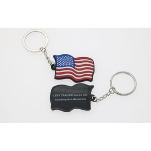 Us Flag Soft Key Chain Tag