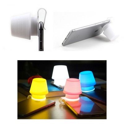 2 In 1 Night Light Silicone Mobile Phone Lamp