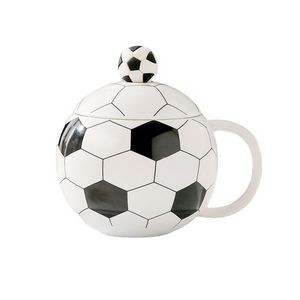 Soccer Shaped Ceramic Coffee Mug