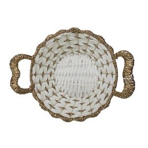 Willow Handwoven Round Shallow Basket