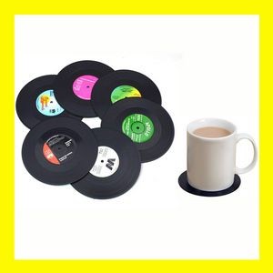BEST INDUSTRY PRICE - Full Color Imprinted Vinyl Record Coaster